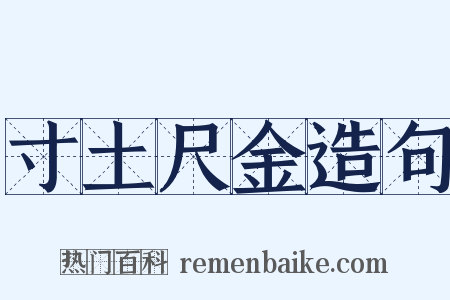 寸土尺金造句是什么意思的图片